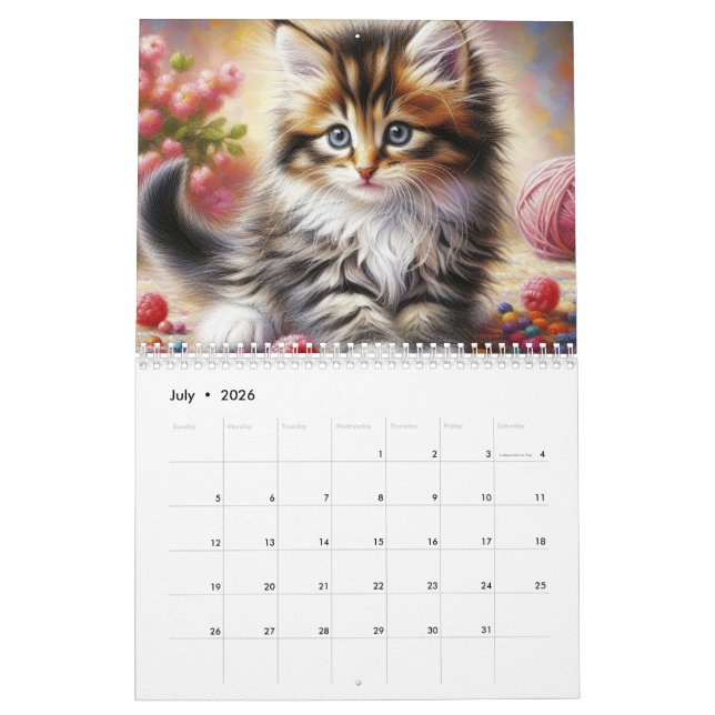 Fluffy Niedlich Kittens Kalender (Jul 2026)