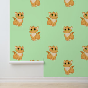 Fluffy Orange Cats Design Tapete