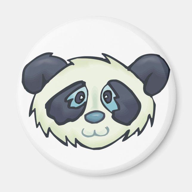 Fluffy Panda Magnet (Vorne)