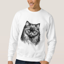 Fluffy Persian Cat Art Men's Sweatshirt