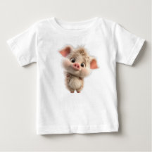 Fluffy Piglet mit Big Eyes