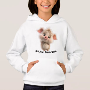 Fluffy Piglet with Big Eyes - Be Kind Go Vegan