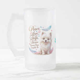Fluffy Pup Liebe Glass Tasse