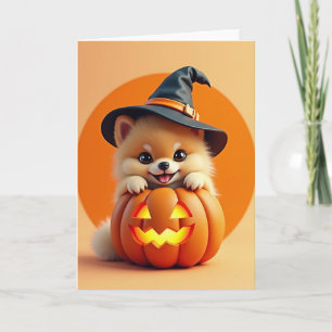Fluffy Pups Halloween-Freudigkeitskarte Karte