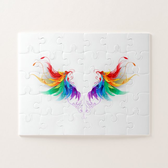 Fluffy Rainbow Wings (Horizontal)