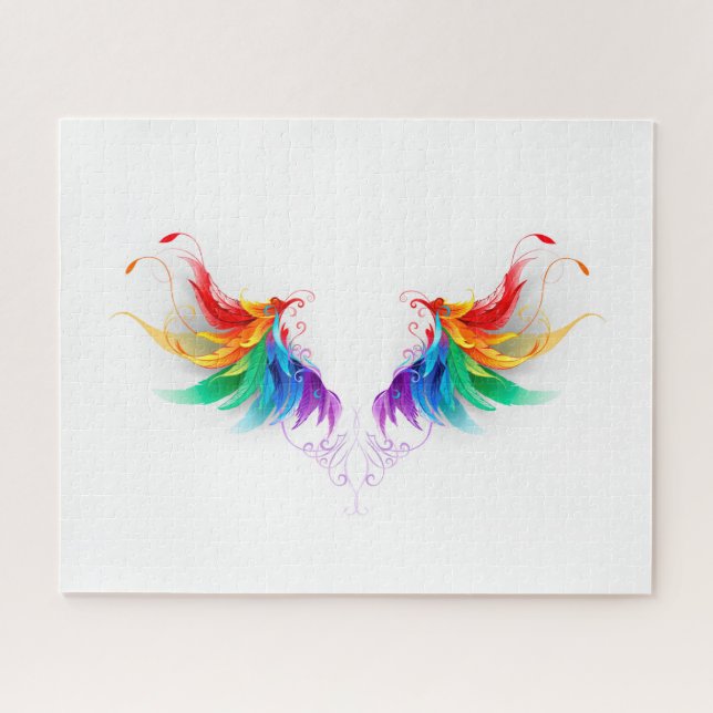 Fluffy Rainbow Wings (Horizontal)