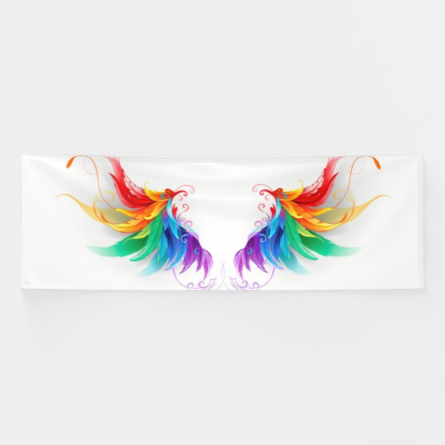 Fluffy Rainbow Wings Banner (Horizontal)