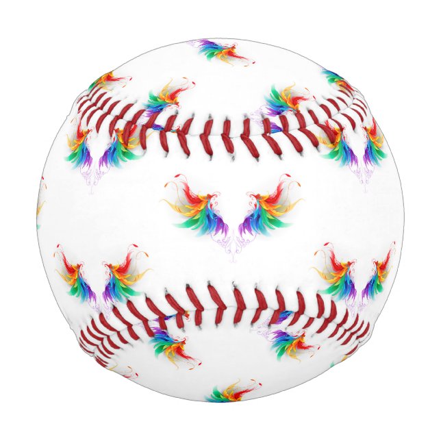 Fluffy Rainbow Wings Baseball (Vorderseite)