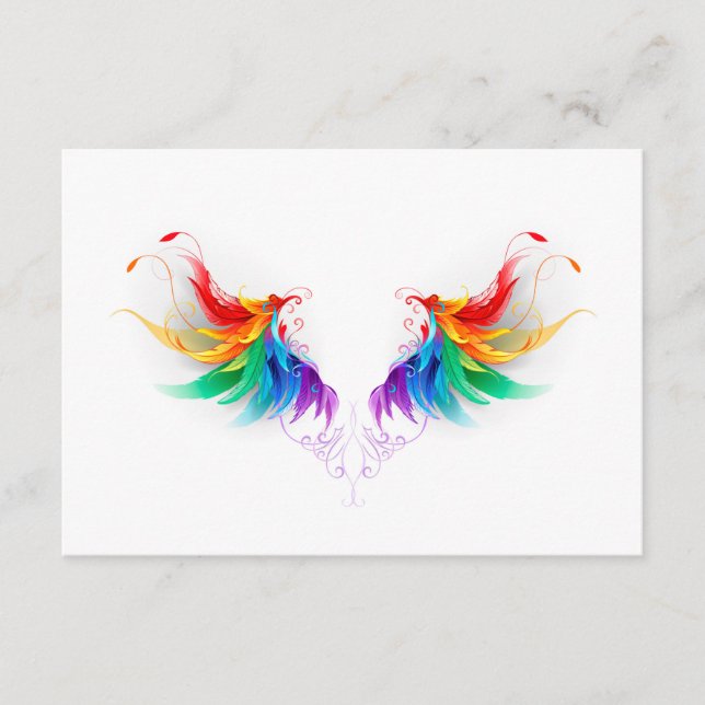 Fluffy Rainbow Wings Begleitkarte (Vorderseite)