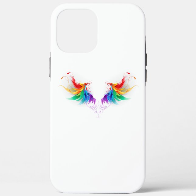 Fluffy Rainbow Wings Case-Mate iPhone Hülle (Rückseite)
