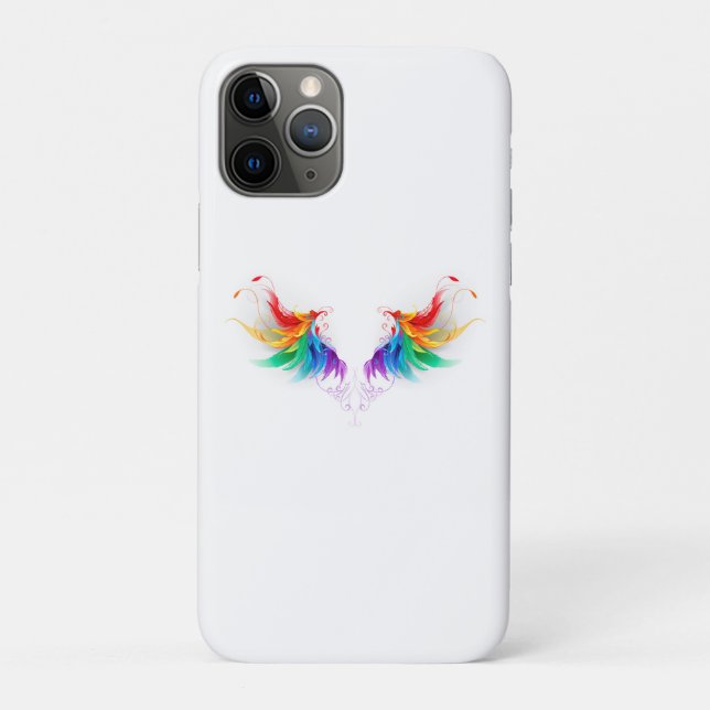 Fluffy Rainbow Wings Case-Mate iPhone Hülle (Rückseite)
