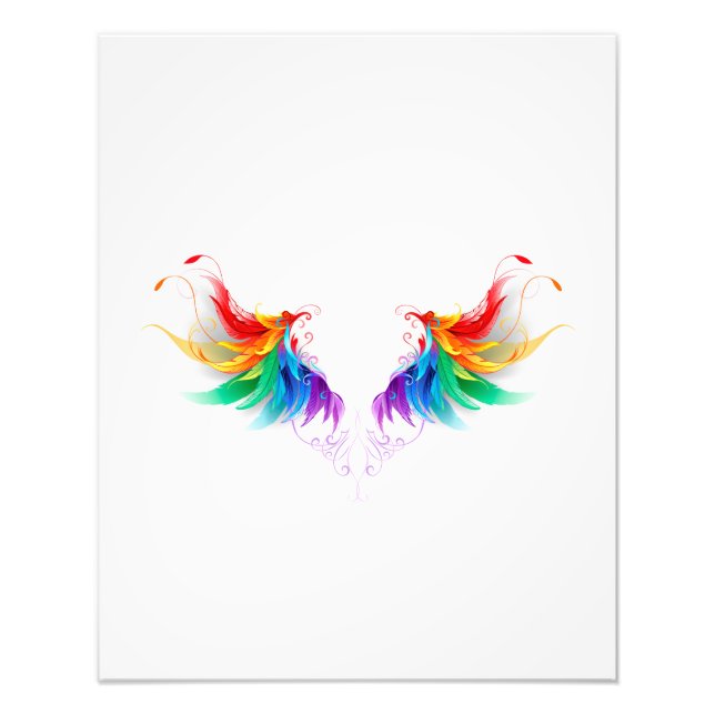 Fluffy Rainbow Wings Fotodruck (Vorne)