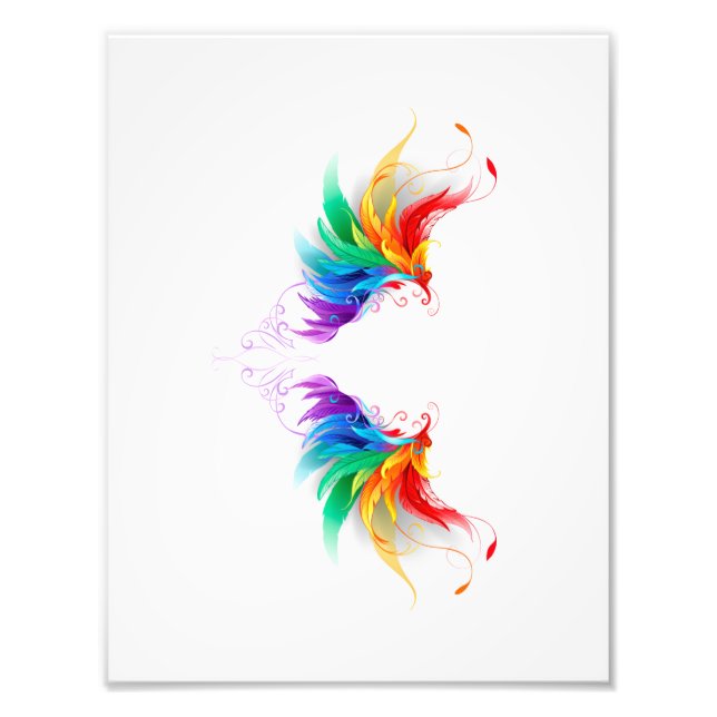 Fluffy Rainbow Wings Fotodruck (Vorne)