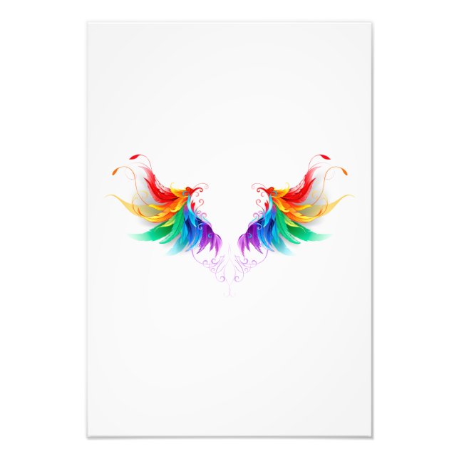 Fluffy Rainbow Wings Fotodruck (Vorne)