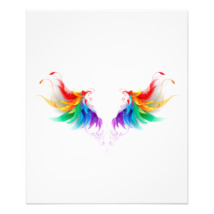 Fluffy Rainbow Wings Fotodruck