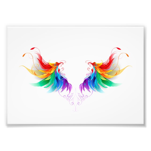 Fluffy Rainbow Wings Fotodruck (Vorne)