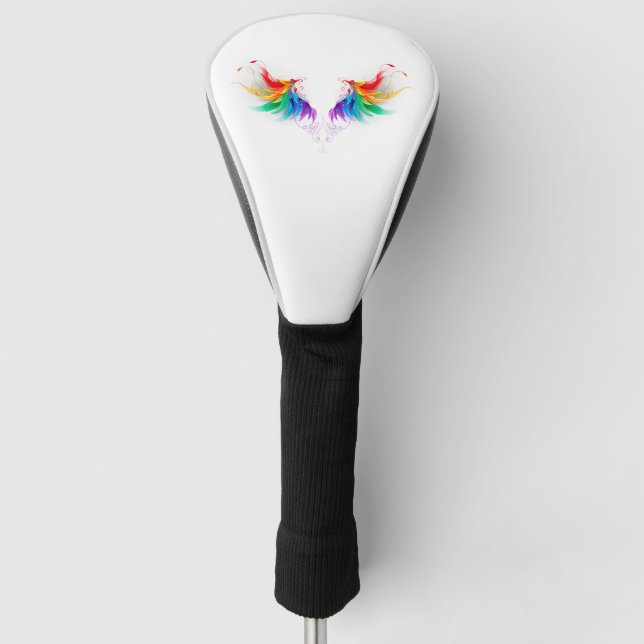 Fluffy Rainbow Wings Golf Headcover (Vorderseite)