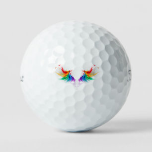 Fluffy Rainbow Wings Golfball