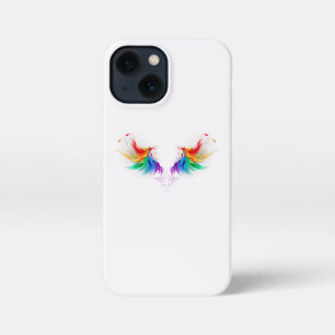 Fluffy Rainbow Wings iPhone 13 Mini Hülle