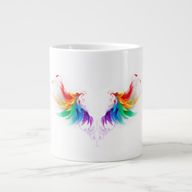 Fluffy Rainbow Wings Jumbo-Tasse (Vorderseite)