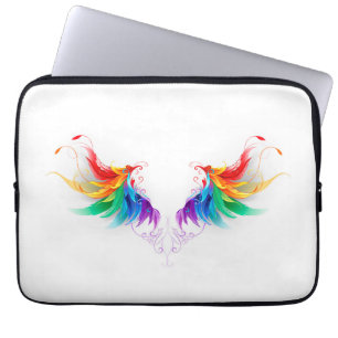 Fluffy Rainbow Wings Laptopschutzhülle