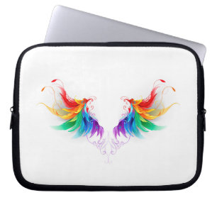 Fluffy Rainbow Wings Laptopschutzhülle