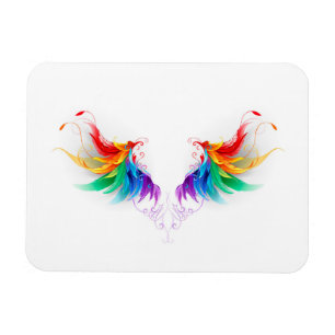 Fluffy Rainbow Wings Magnet