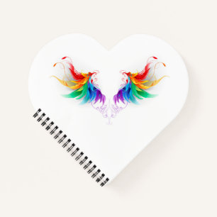 Fluffy Rainbow Wings Notizbuch