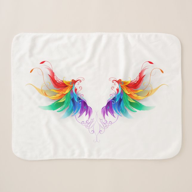 Fluffy Rainbow Wings Sherpadecke (Vorderseite (Horizontal))