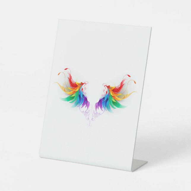 Fluffy Rainbow Wings Sockelschild (Vorderseite)
