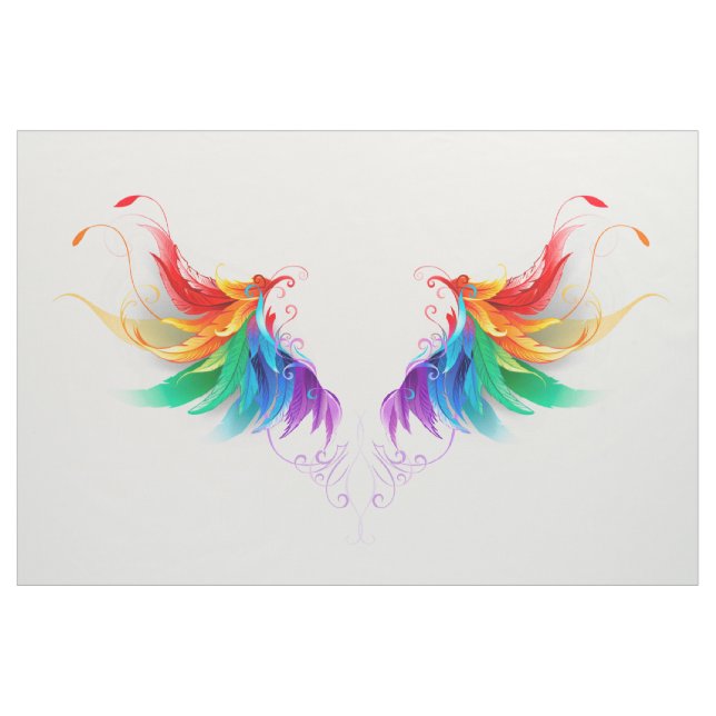Fluffy Rainbow Wings Stoff (Yard (91,4 cm))