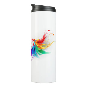 Fluffy Rainbow Wings Thermosbecher