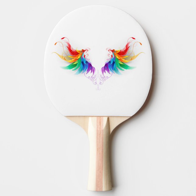 Fluffy Rainbow Wings Tischtennis Schläger (Vorderseite)