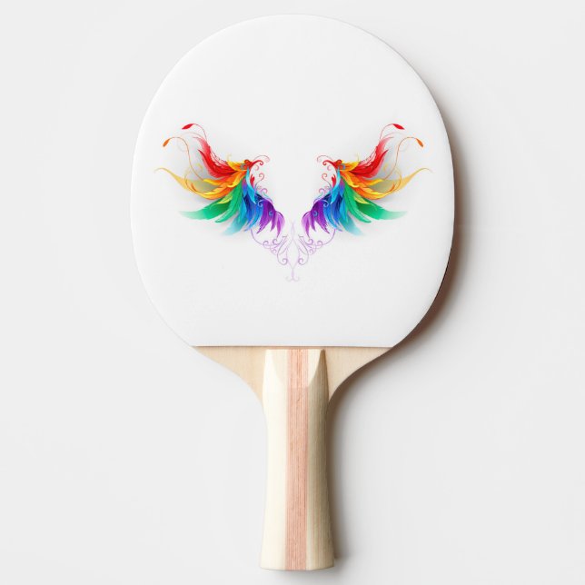Fluffy Rainbow Wings Tischtennis Schläger (Vorderseite)