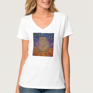 Fluffy Rock Hyrax Wildflower Garten Illustration T-Shirt