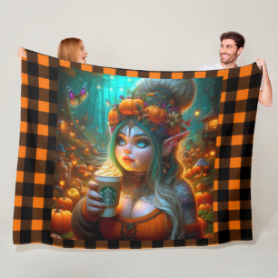 Fluffy Sassy Pumpkin Spice Gnome Fleecedecke