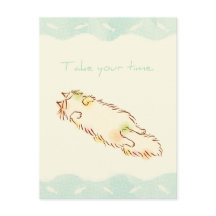 Fluffy Sleepy Chat Nehmen Sie sich Zeit