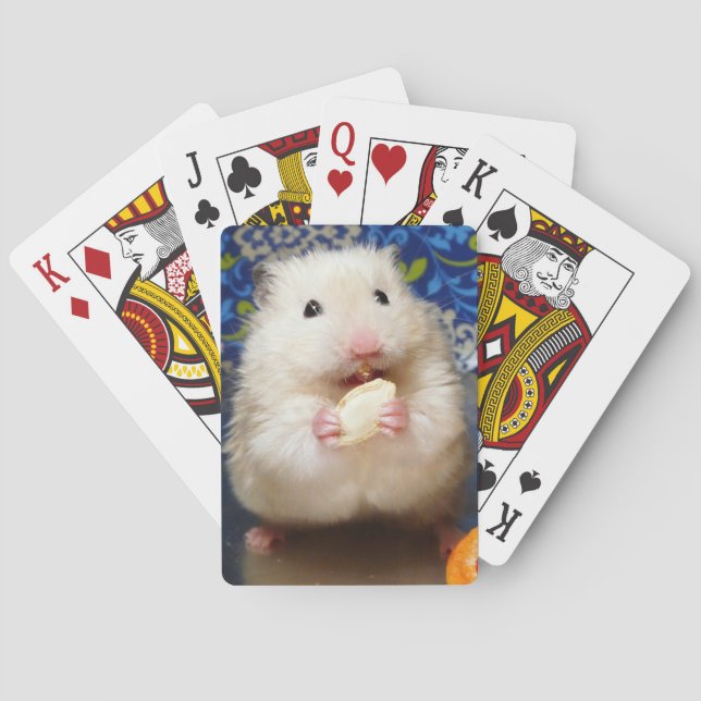 Fluffy Syrian Hamster Kokolinka Spielkarten (Rückseite)