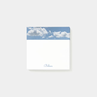 Fluffy White Clouds Square Post-it Klebezettel