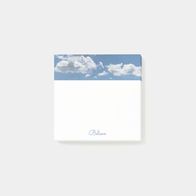 Fluffy White Clouds Square Post-it Klebezettel (Vorderseite)