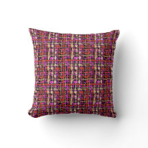 Fluffy Woven Graphic Fabric Red