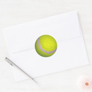 Fluffy Yellow Tennis ball, Runder Aufkleber