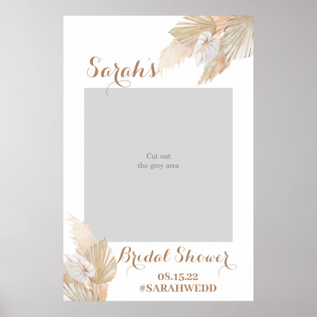 FluffyPampas Grass Brautparty Foto Prop Poster (Vorne)