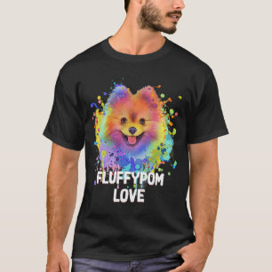 Fluffypom Liebe Spitz Spaß Pom Pom Animal Pu T-Shirt