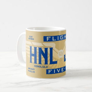 Flug 5-O (HAL50) HNL nach JFK Kaffeetasse