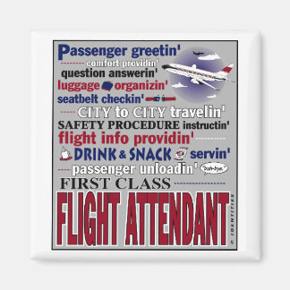 Flug Attendant Magnet