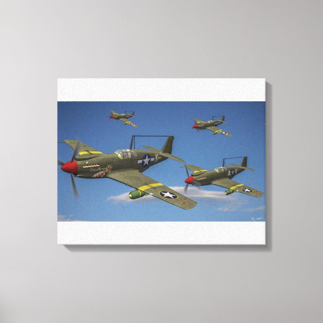 Flug der Apache-Tauchbomber A-36 Leinwanddruck (Vorderseite)