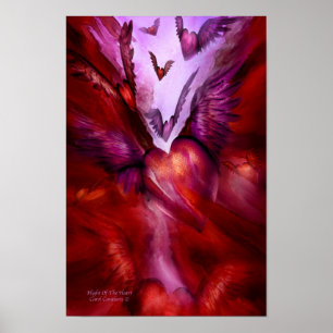 Flug des Herz-Kunst-Plakats/des Druckes Poster