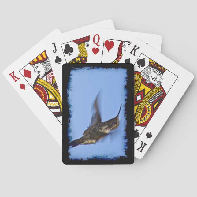 Flug des Hummingbird Black Edge Spielkarten (Rückseite)