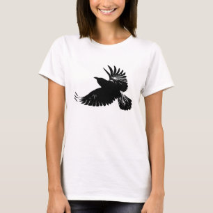 Flug des Raben - wilde Krähe - schöne Flügel T-Shirt